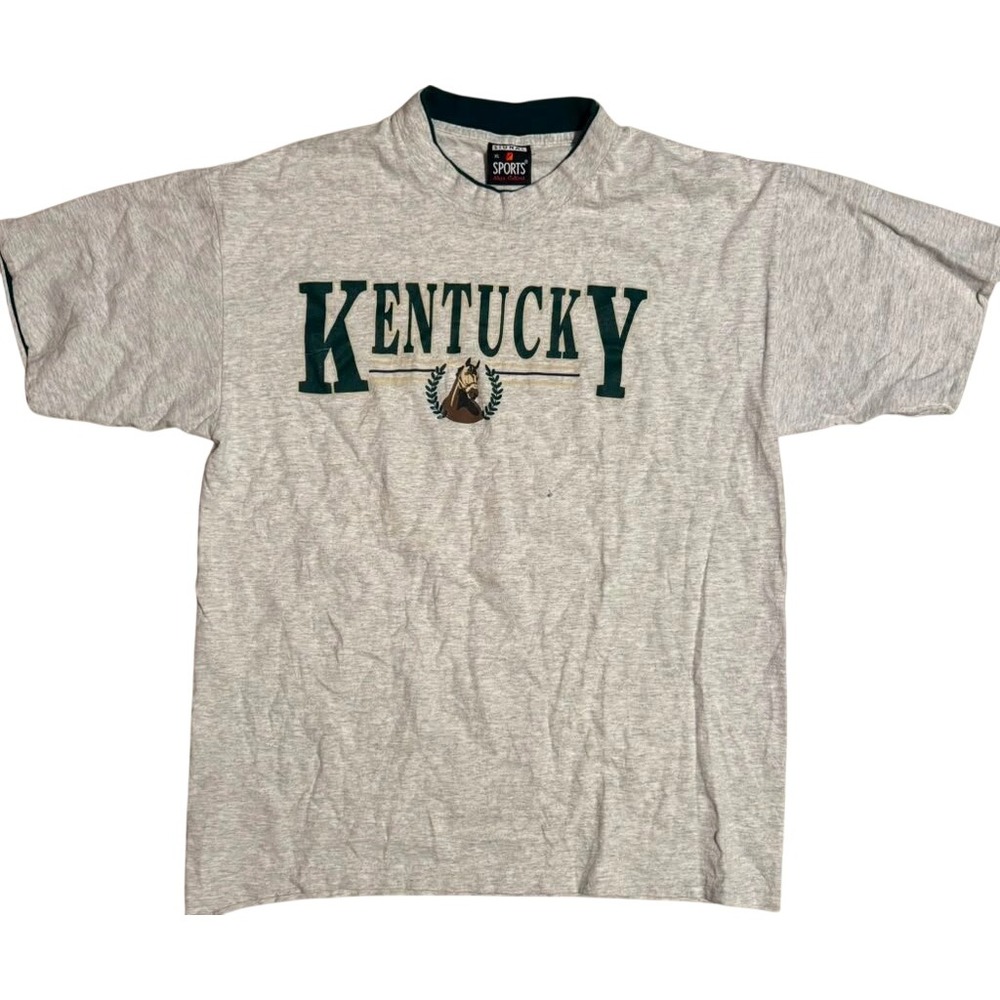 Vintage 1993 Kentucky Horse Graphic Tee Signal Sports Gray XL Mens 90s T-Shirt